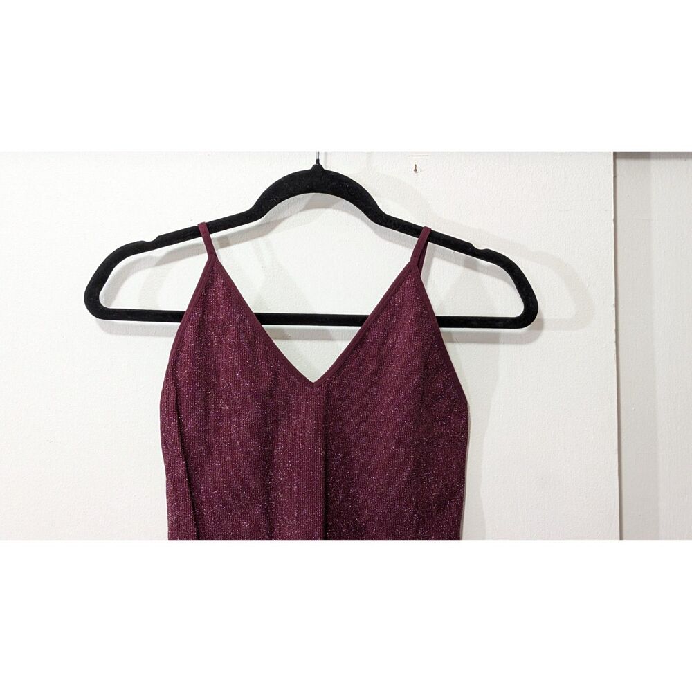 Sparkly Burgundy bodycon slip dress XS - Picture 3 of 8